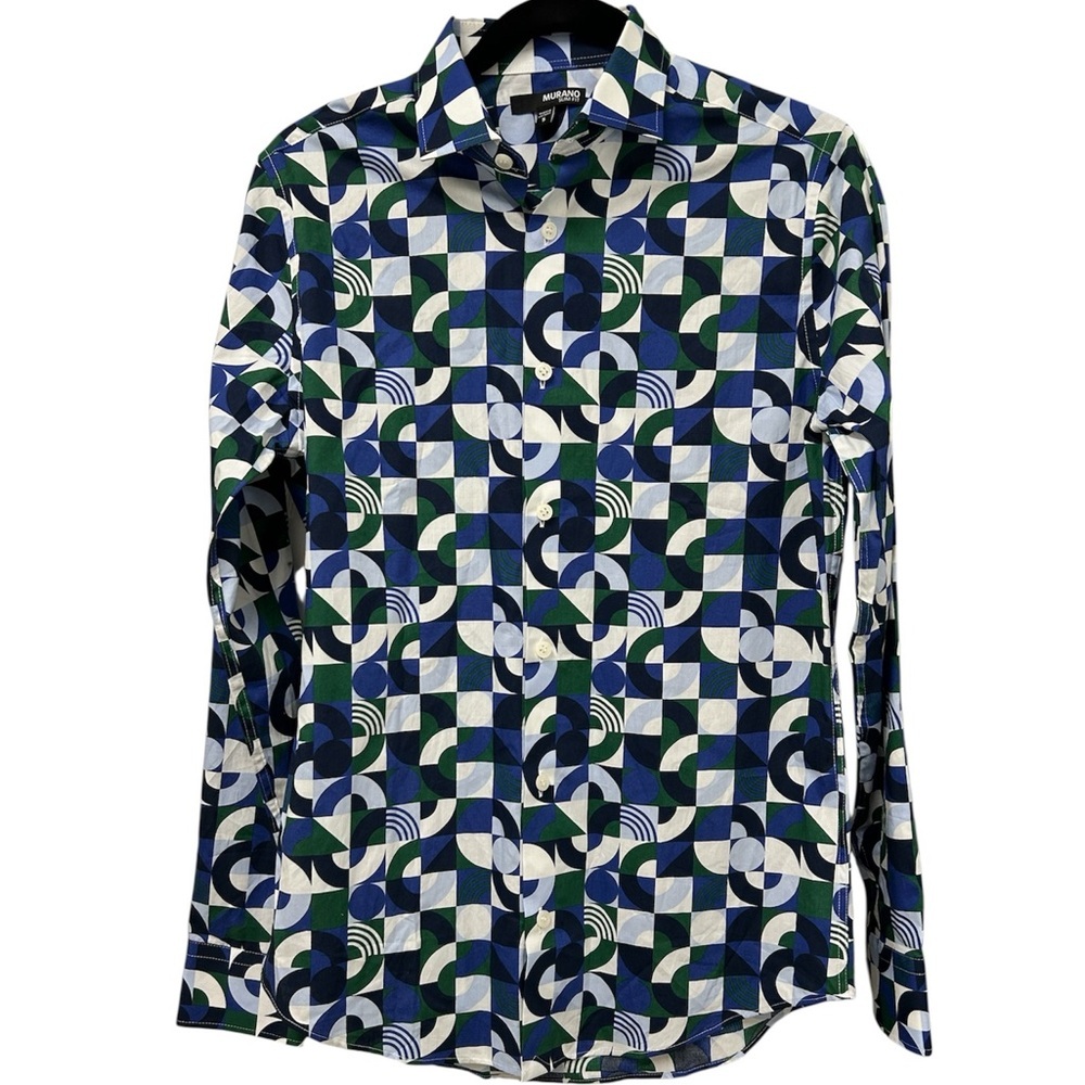 Murano Slim Fit Geometric Button Down Shirt | Size S | NWOT